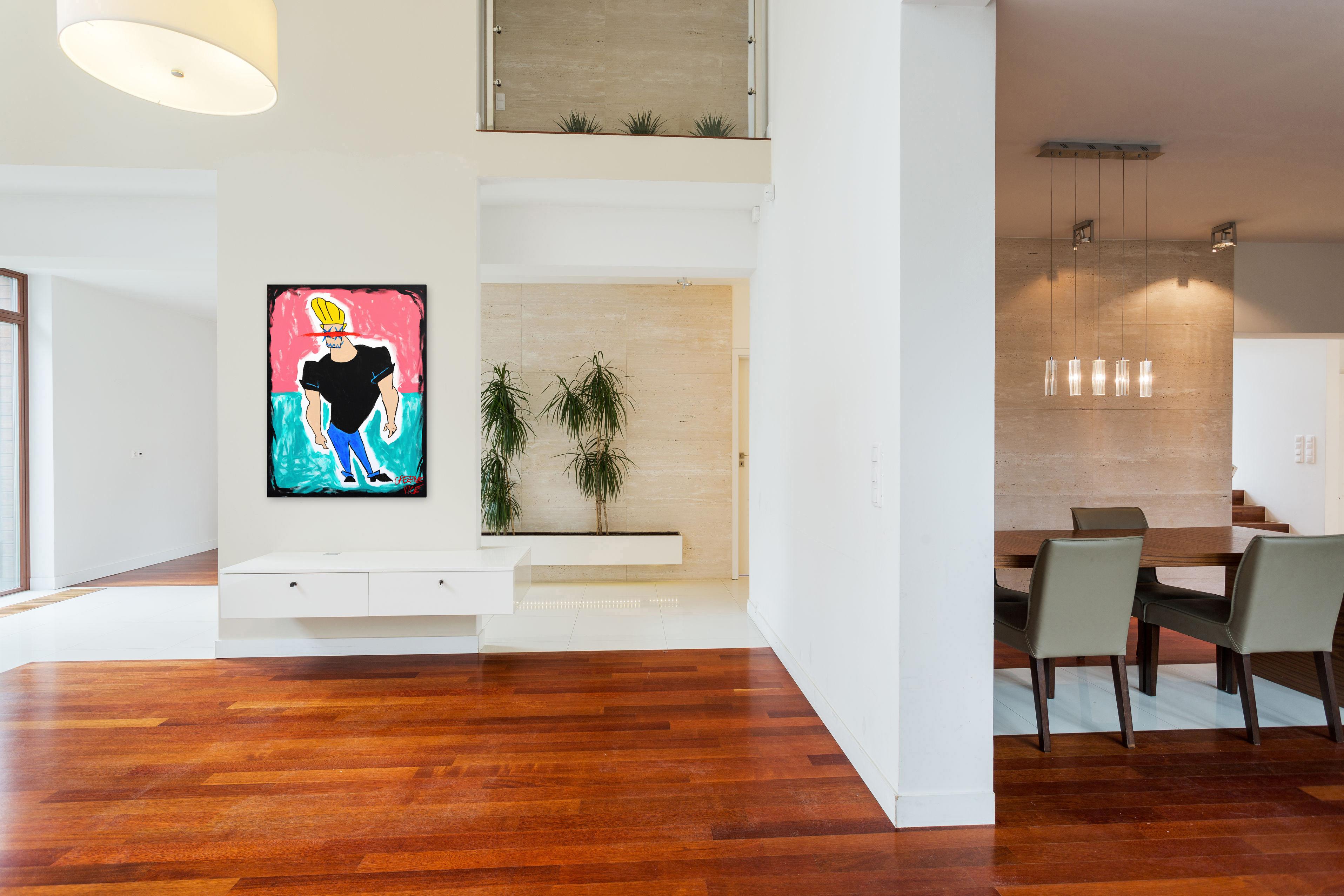 Caractéristique de Cartoon Pop Art inspirée par Johnny Bravo par Randy Morales en vente 4