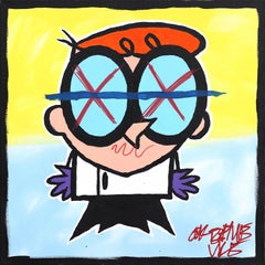 Dex - Pintura sobre lienzo de Randy Morales inspirada en los dibujos animados Pop Art