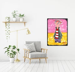 Ed -  Pop Art Cartoon Inspired Character Painting on Canvas by Randy Morales