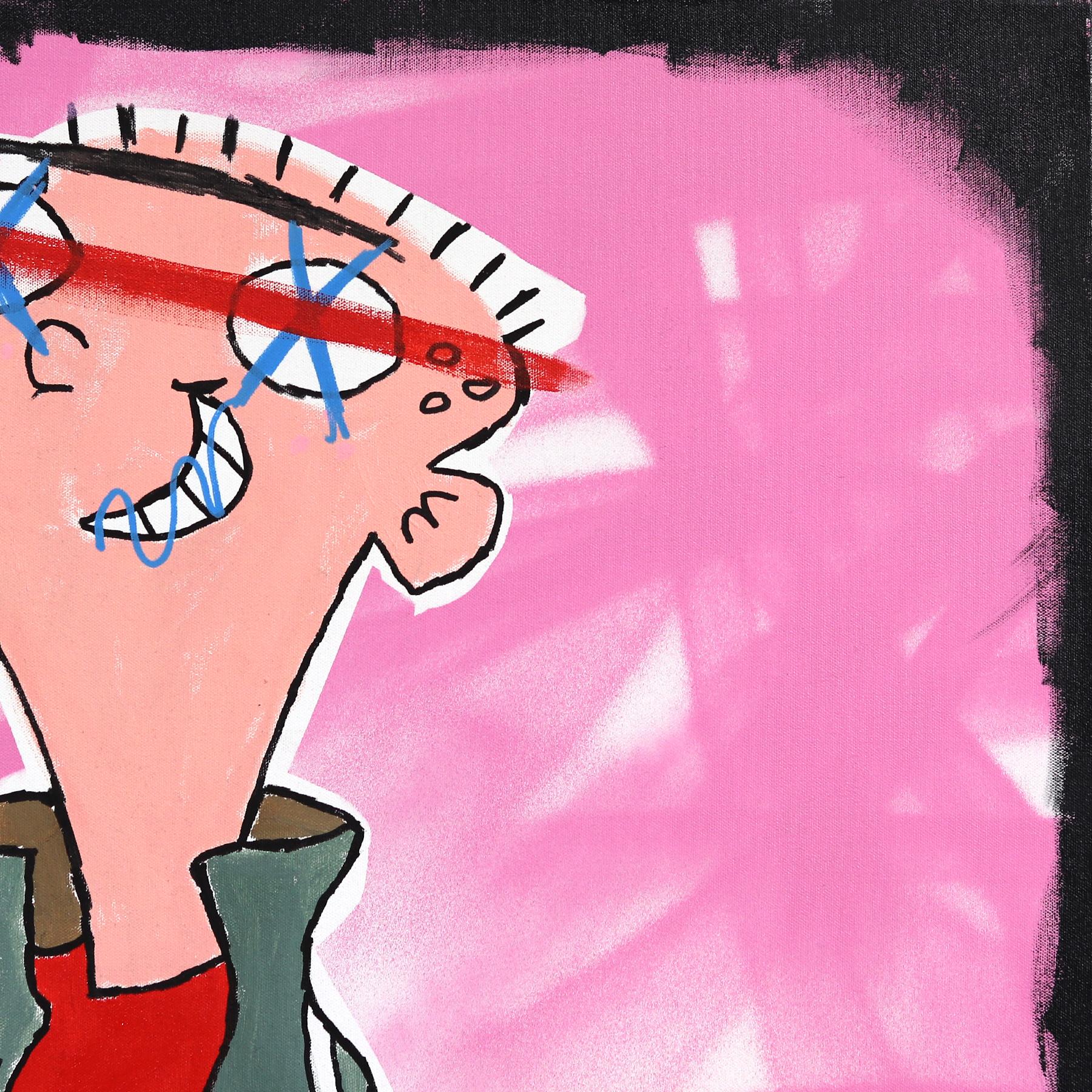Ed -  Quadro su tela di Randy Morales ispirato ai cartoni animati Pop Art in vendita 4