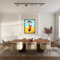 Edde...  Pop-Art- Cartoon-inspiriertes Zeichentrickgemälde auf Leinwand von Randy Morales