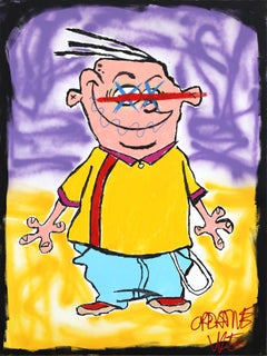 Eddy - Pop Art Character Inspired Painting on Canvas by Randy Morales
