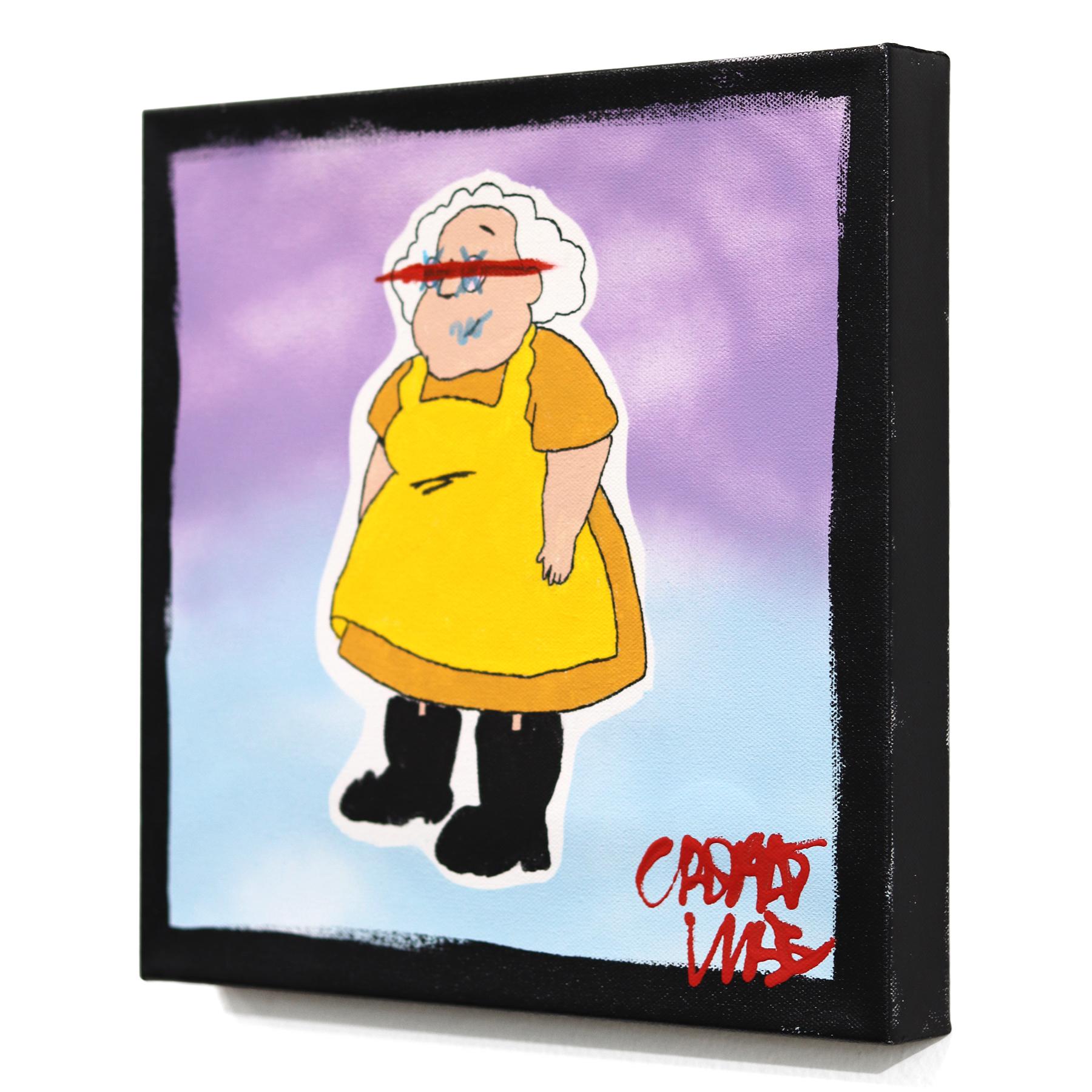 Gma - Quadro su tela di Randy Morales ispirato ai cartoni animati Pop Art in vendita 3