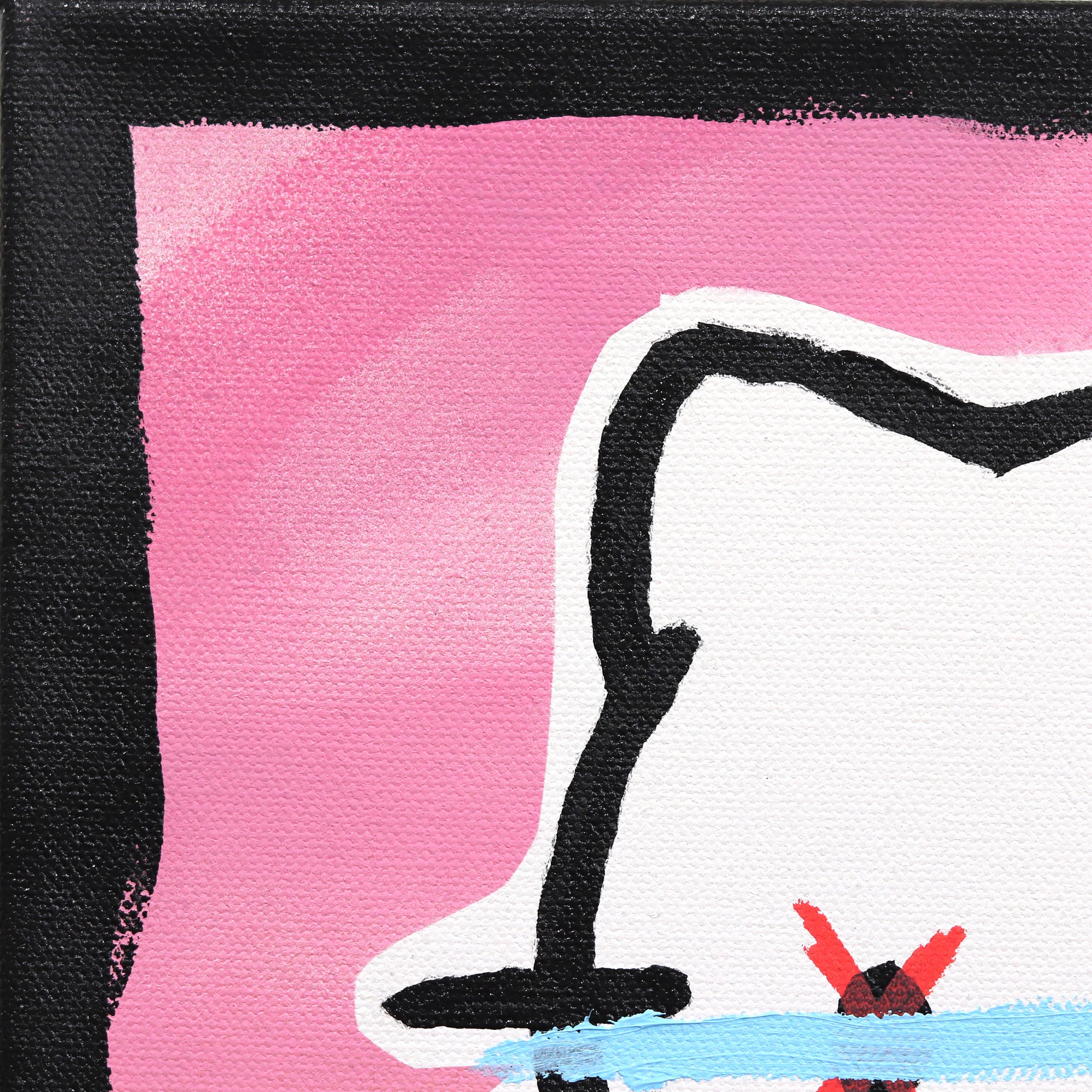 Hello Kitty - Pintura sobre lienzo inspirada en el personaje Pop Art de Randy Morales en venta 6