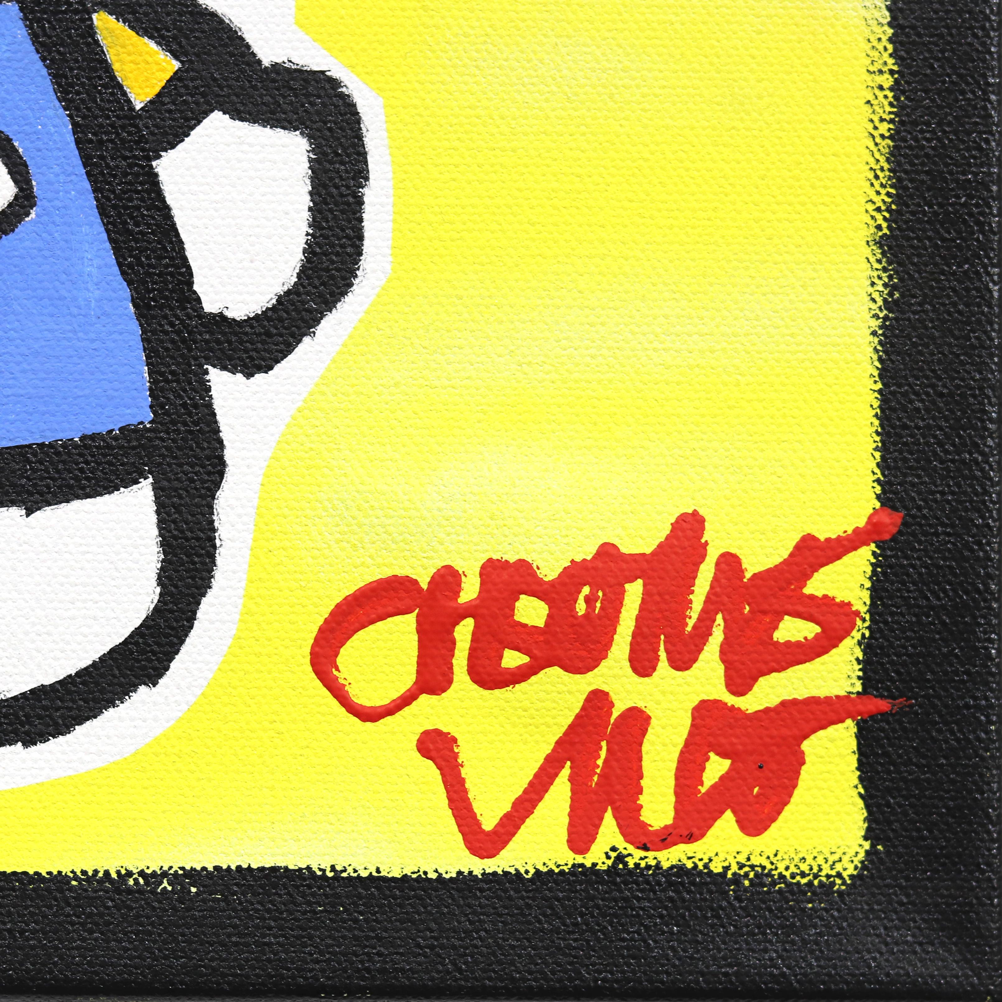 Hello Kitty - Pintura sobre lienzo inspirada en el personaje Pop Art de Randy Morales en venta 7