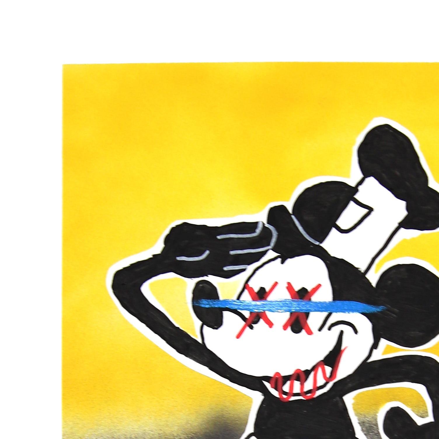 „Mickey“ – Pop-Art- Cartoon-Zeichnungs-inspiriertes Zeichnungsbuchstabe von Randy Morales im Angebot 1