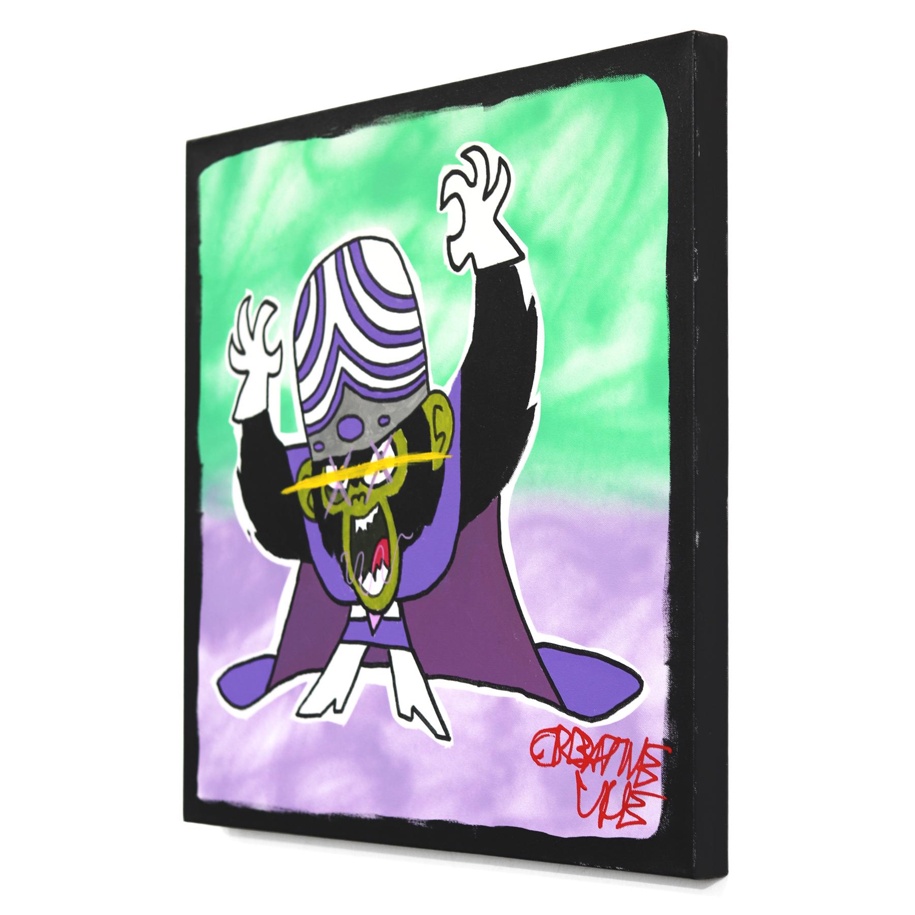 Mojo - Quadro su tela di Randy Morales ispirato ai cartoni animati Pop Art in vendita 3