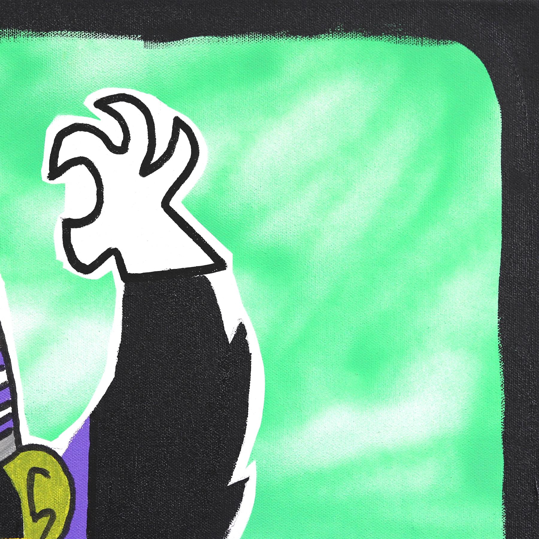 Mojo - Quadro su tela di Randy Morales ispirato ai cartoni animati Pop Art in vendita 4