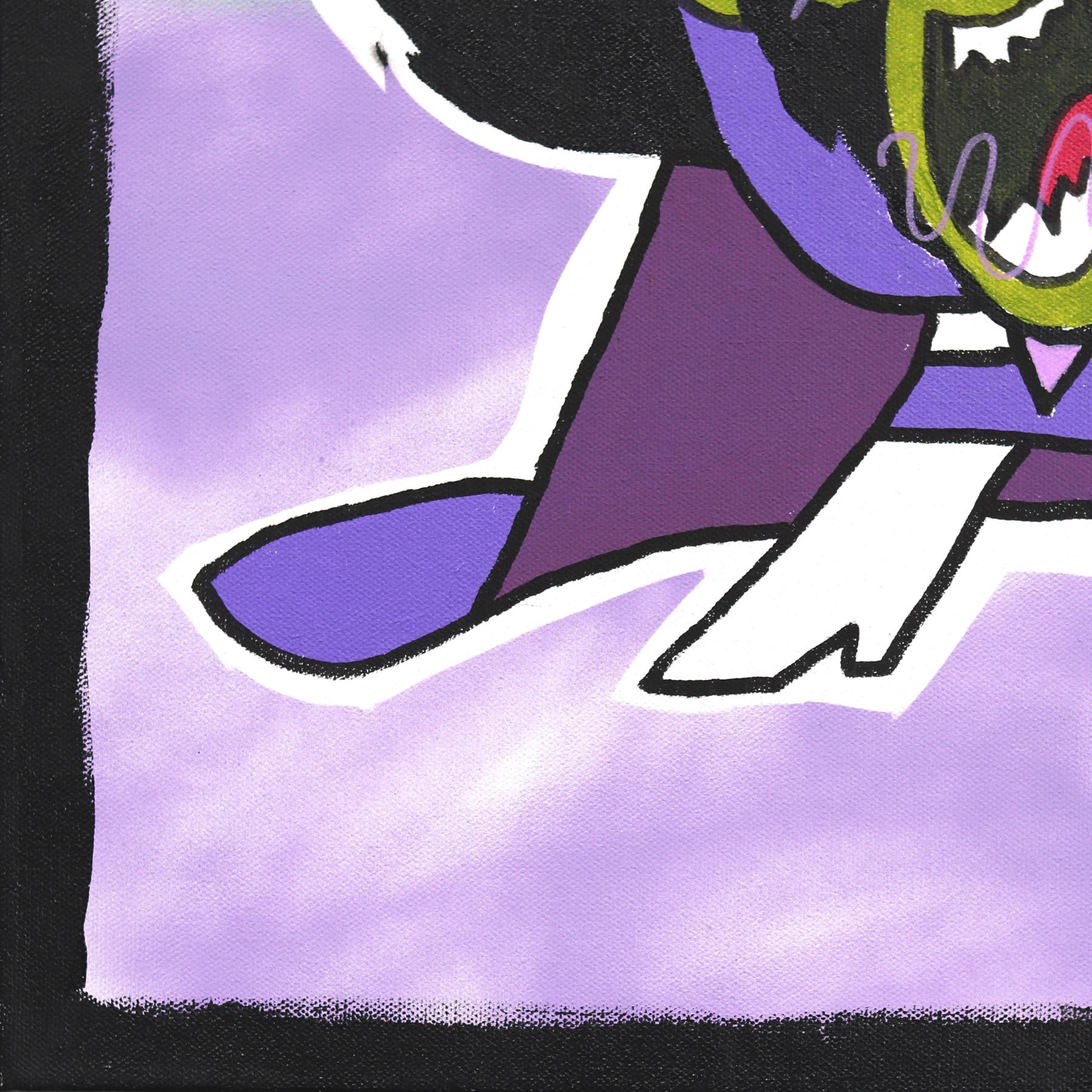Mojo - Quadro su tela di Randy Morales ispirato ai cartoni animati Pop Art in vendita 6