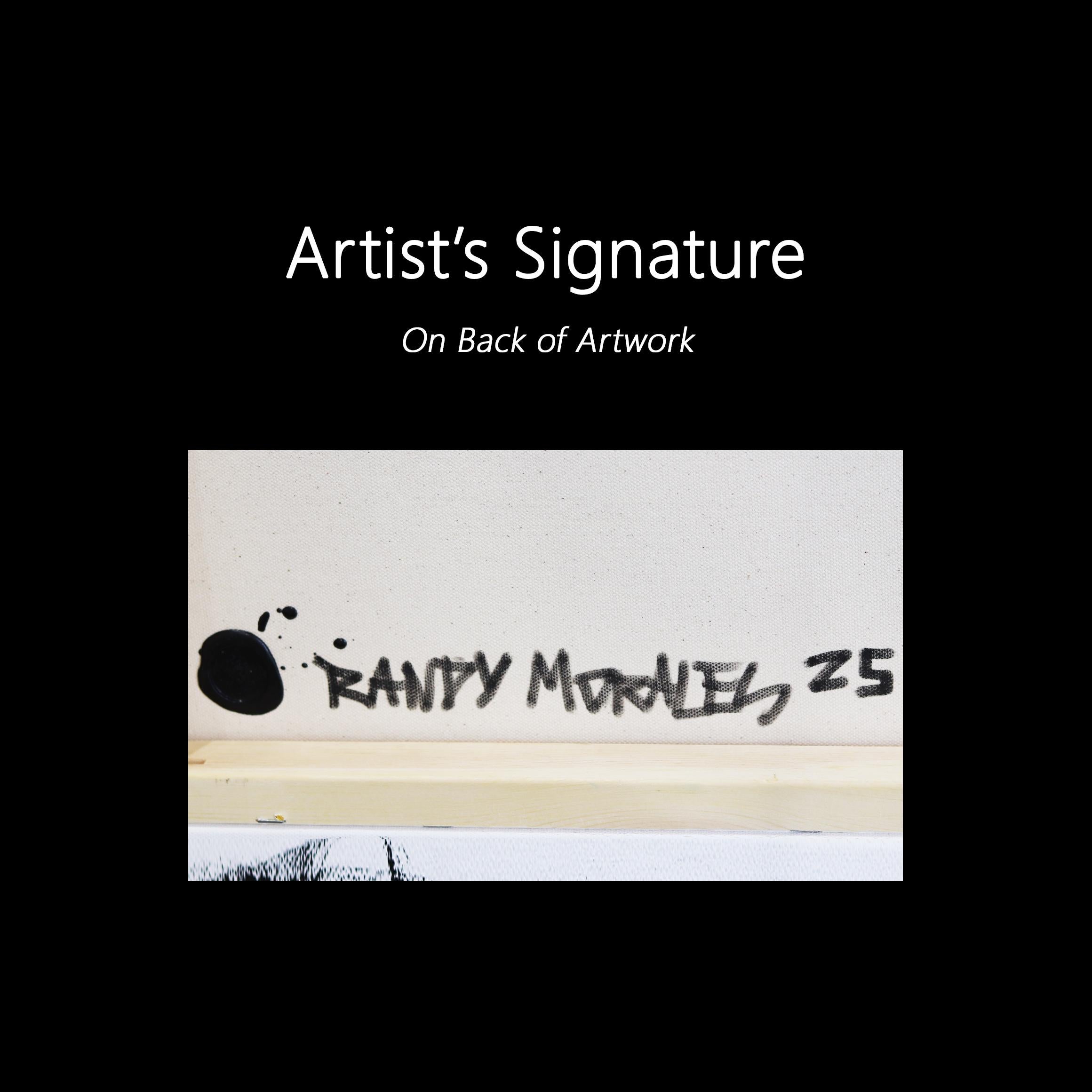Mojo - Quadro su tela di Randy Morales ispirato ai cartoni animati Pop Art in vendita 8