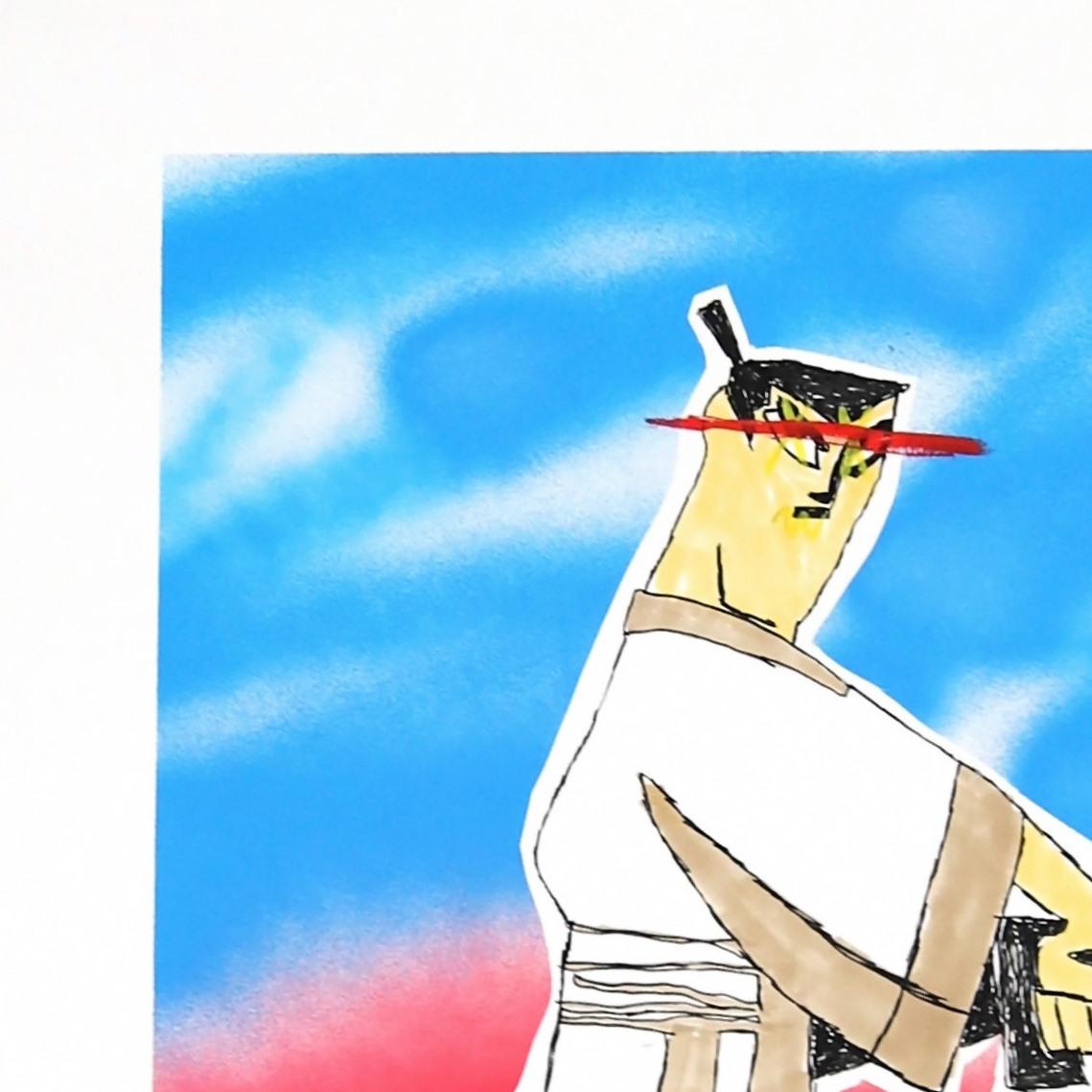 « Samurai Jack » - Character inspiré d'un carton Pop Art de Randy Morales en vente 1