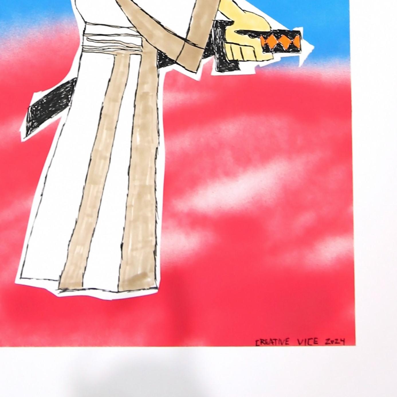 « Samurai Jack » - Character inspiré d'un carton Pop Art de Randy Morales en vente 2