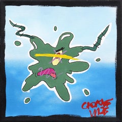 Splat - Pintura sobre lienzo de Randy Morales inspirada en los dibujos animados Pop Art