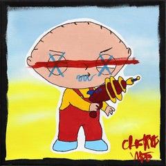 Stew - Pintura Pop Art sobre lienzo inspirada en el personaje Padre de Familia, por Randy Morales