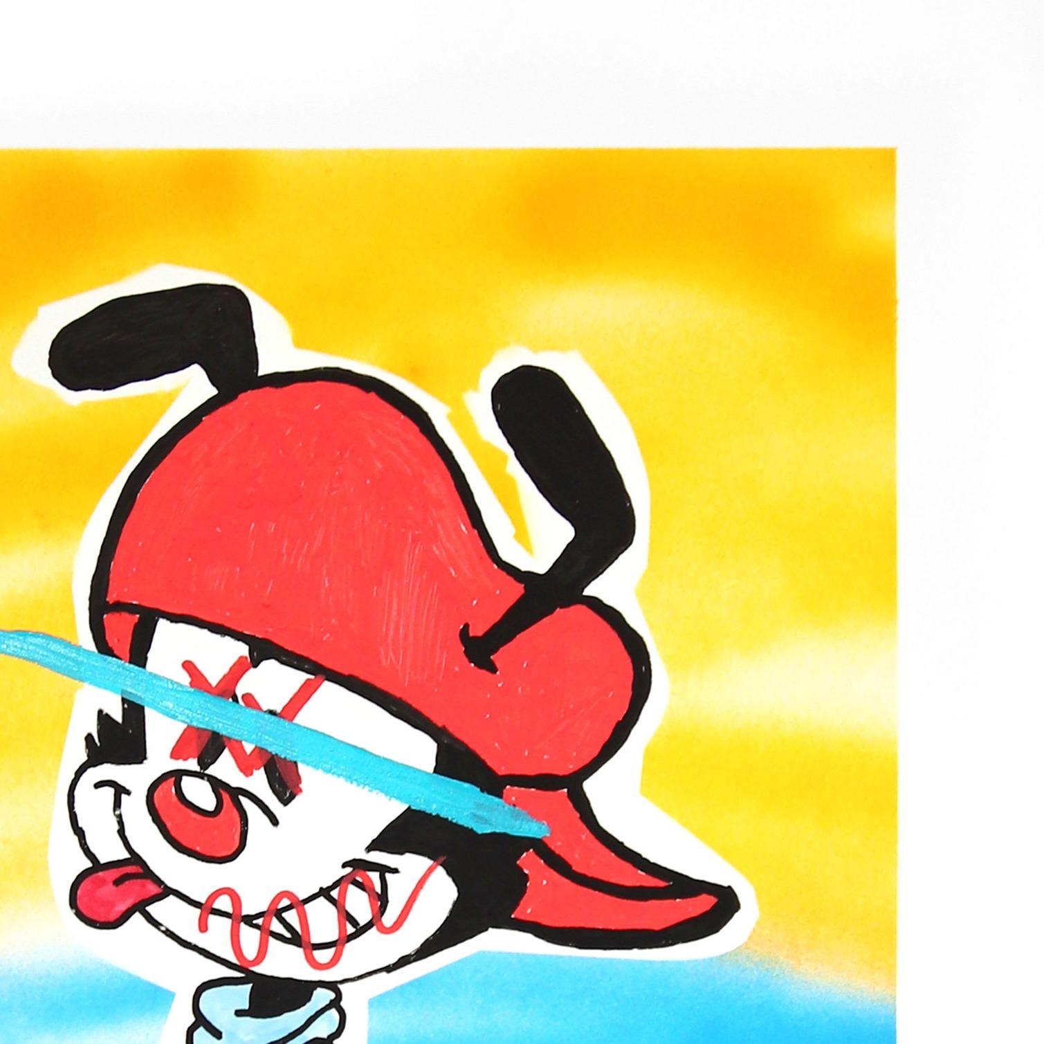 „Wakko“ – Pop-Art- Cartoon inspiriertes Animaniacs-Charakter von Randy Morales im Angebot 2