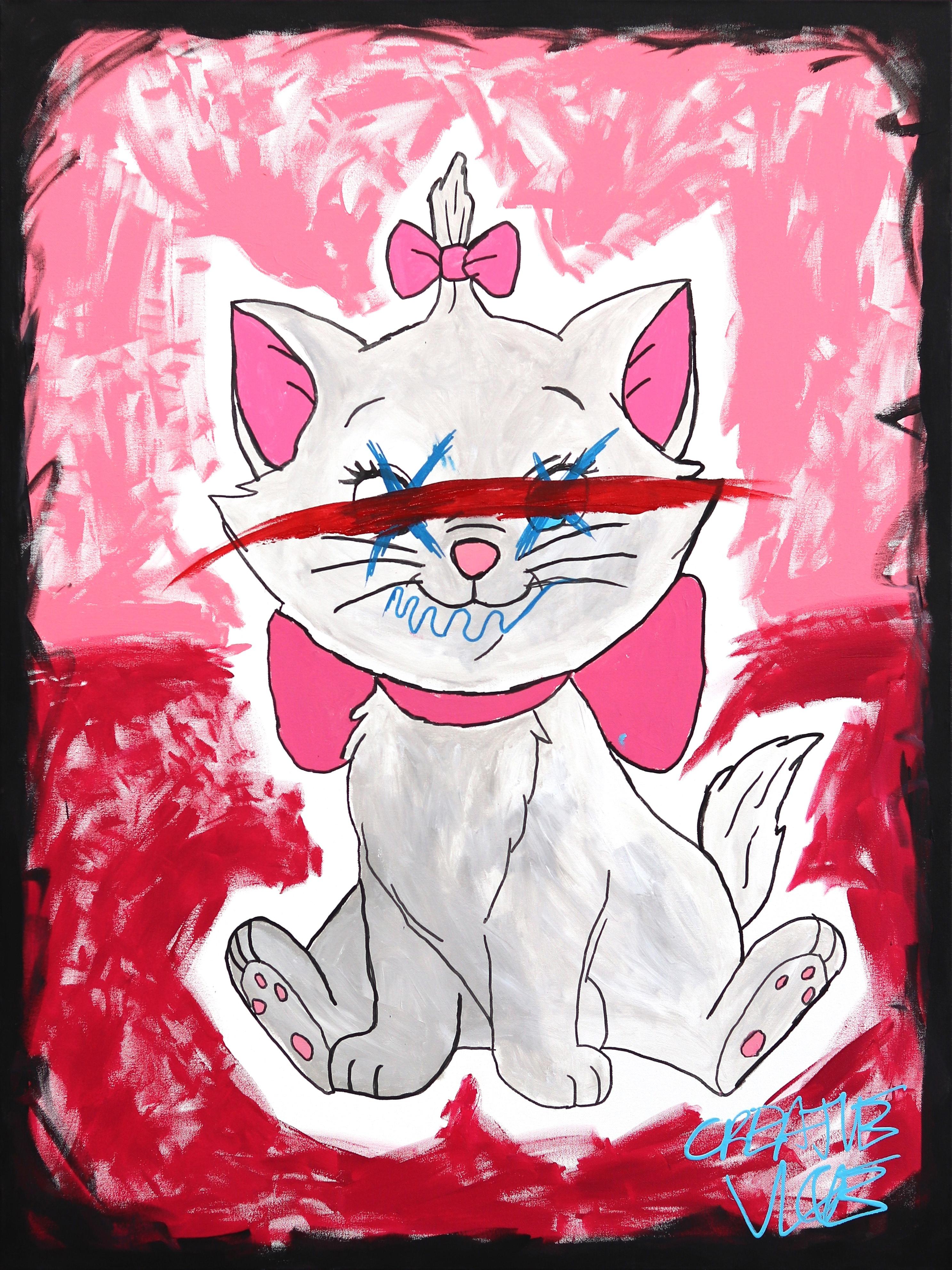 "You're Nothing But A Sister" Pop Art Cat Cartoon Character Marie The Aristocats - Mixed Media Art by Randy Morales