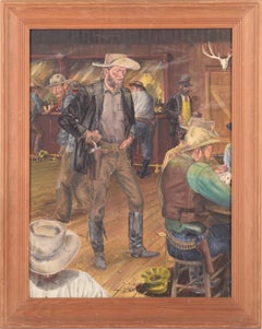 Vintage "The Kibitzer" - Western Saloon Scene