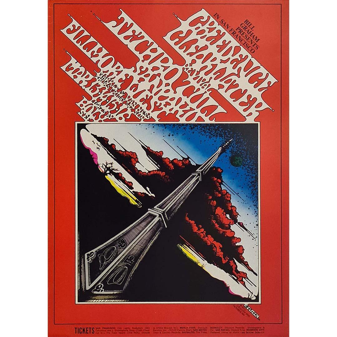 Psychedelic-Poster von Creedence Clearwater Revival aus dem Jahr 1969, Jethro Tull & Sanpaku (Abstrakt), Print, von Randy Tuten
