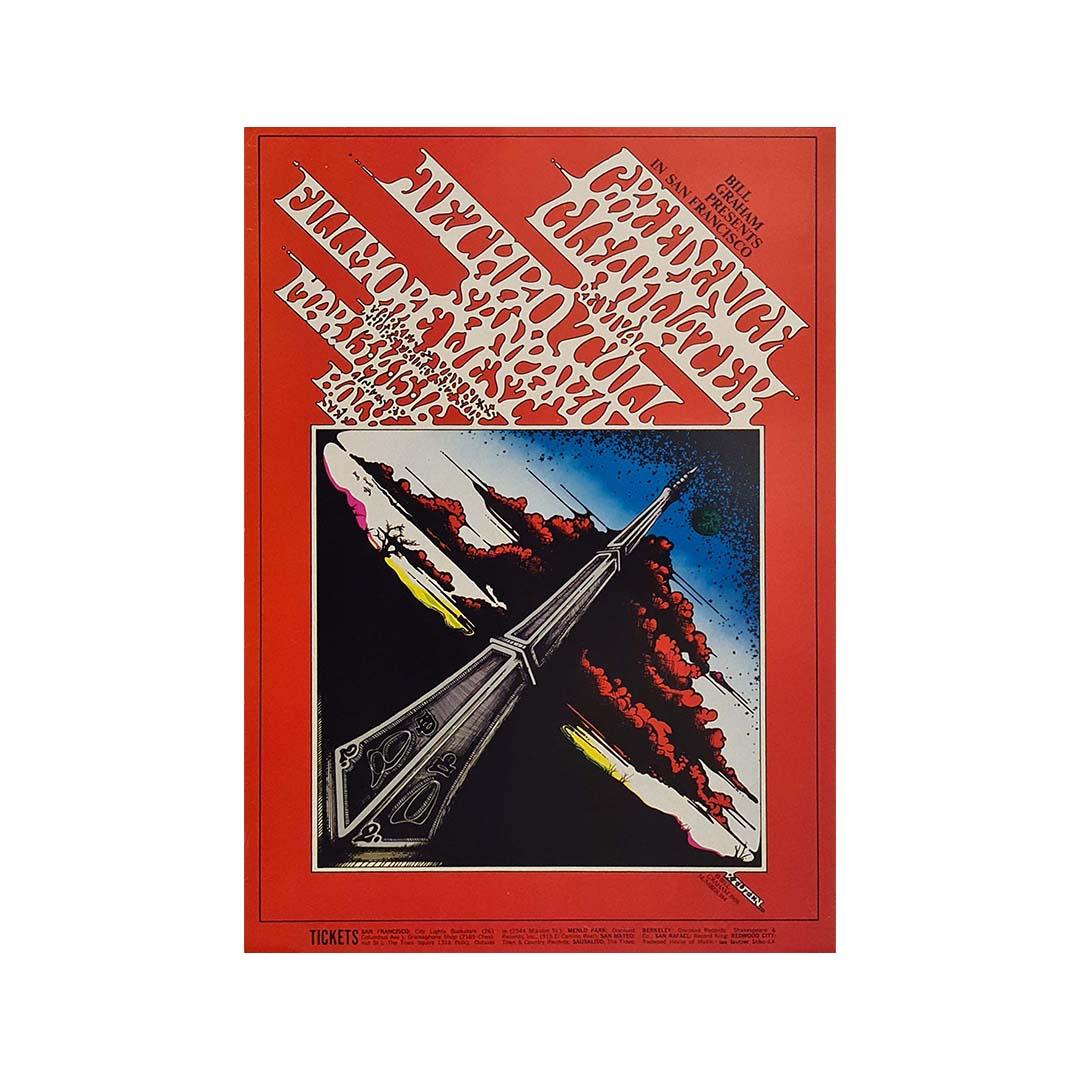 Psychedelic-Poster von Creedence Clearwater Revival aus dem Jahr 1969, Jethro Tull & Sanpaku – Print von Randy Tuten