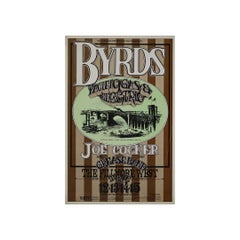 Original 1969 Byrds and Joe Cocker Fillmore West Poster by Randy Tuten