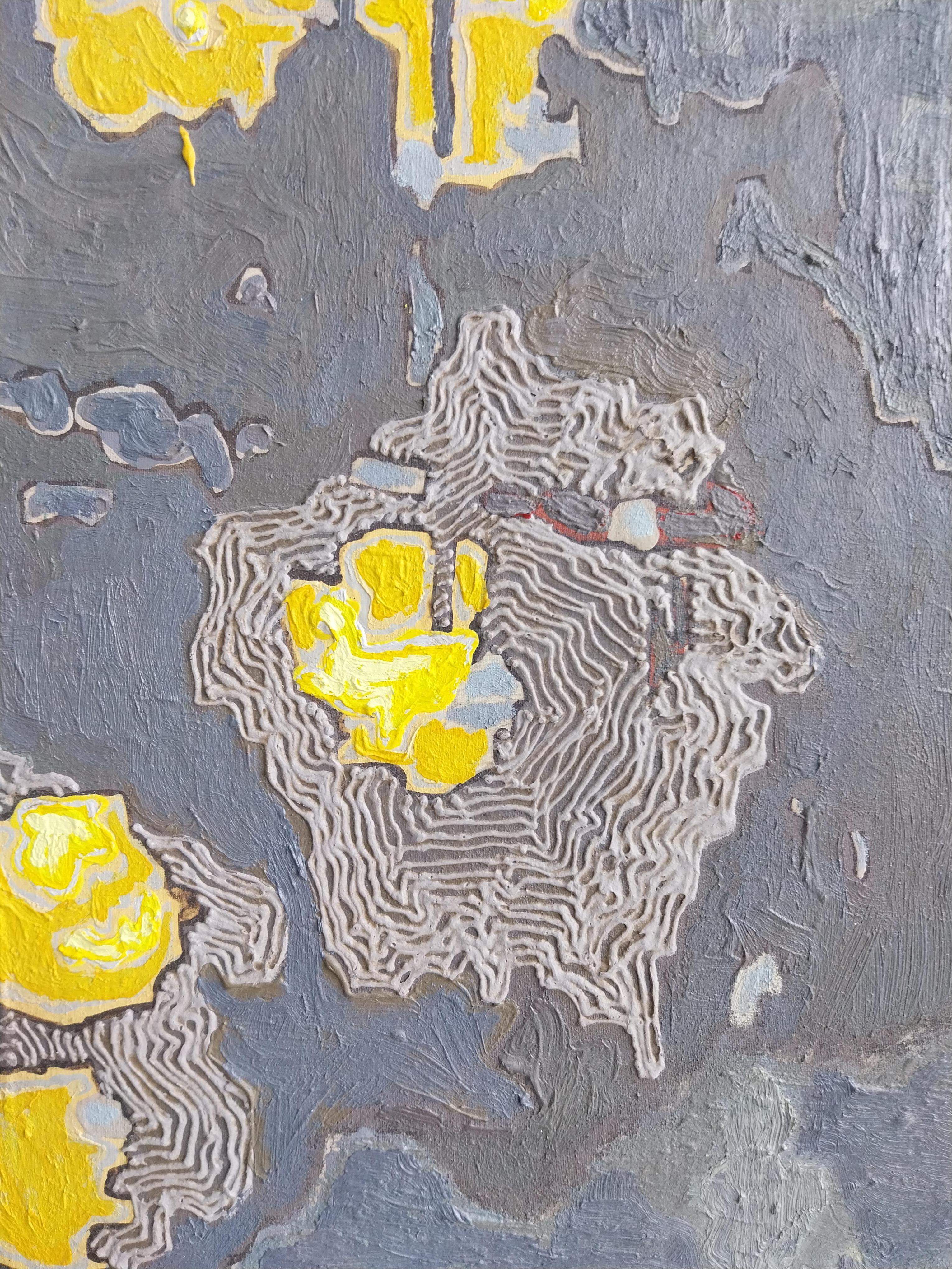 Post-Modern Randy Wray (USA °1965): oil and acrylic on canvas 1997 For Sale