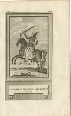 Rangamout Touel, Son of a King of Madurai – Antique French Engraving, c.1790
