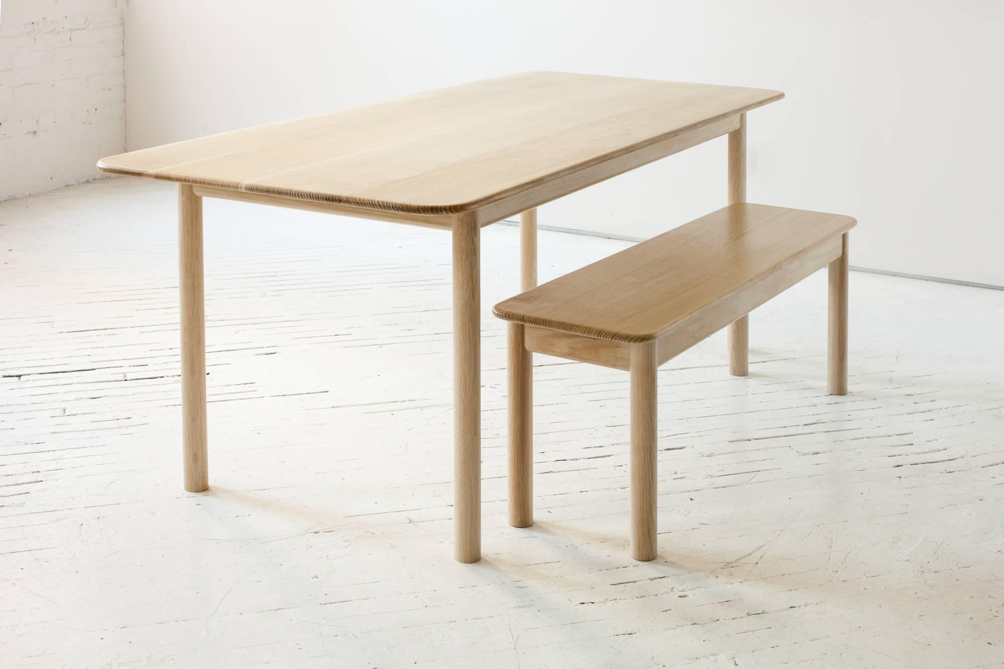 Americano Panchina contemporanea in Wood in White Oak di Fort Standard in vendita