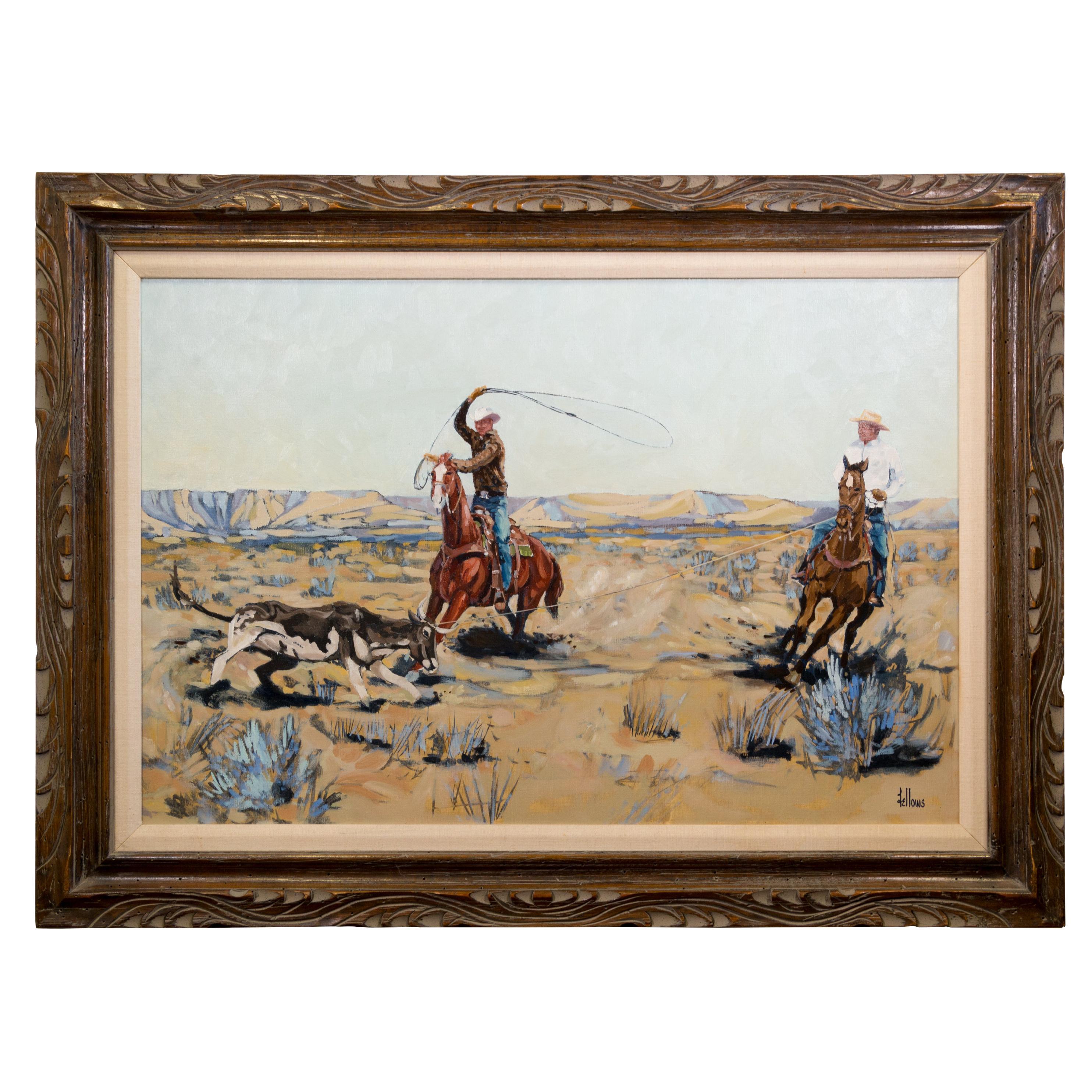 "Range Doctor's" Original Oil by Fred Fellows For Sale