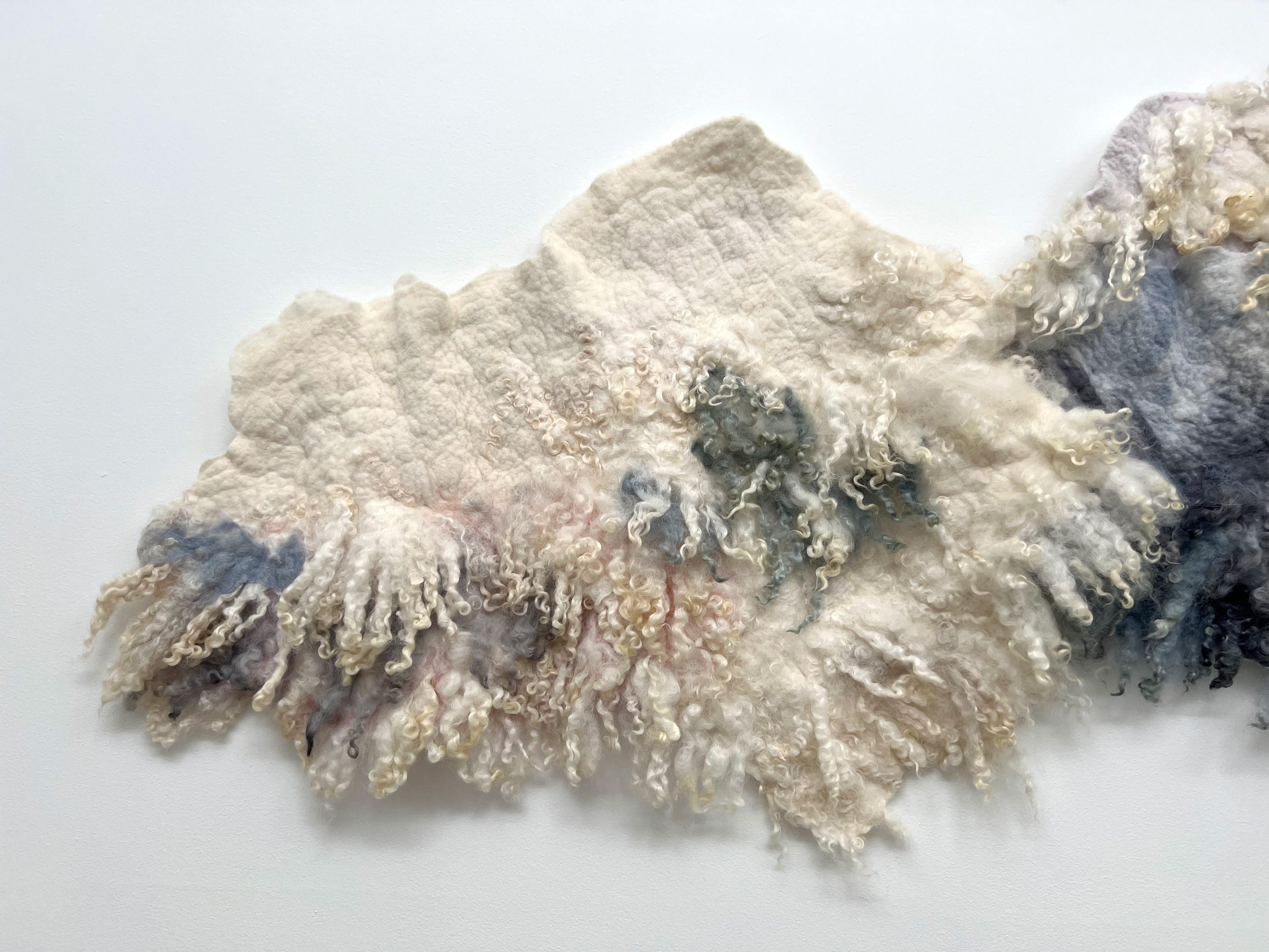 Modern Range Felted Wool Wall Piece by Mary Brōgger For Sale