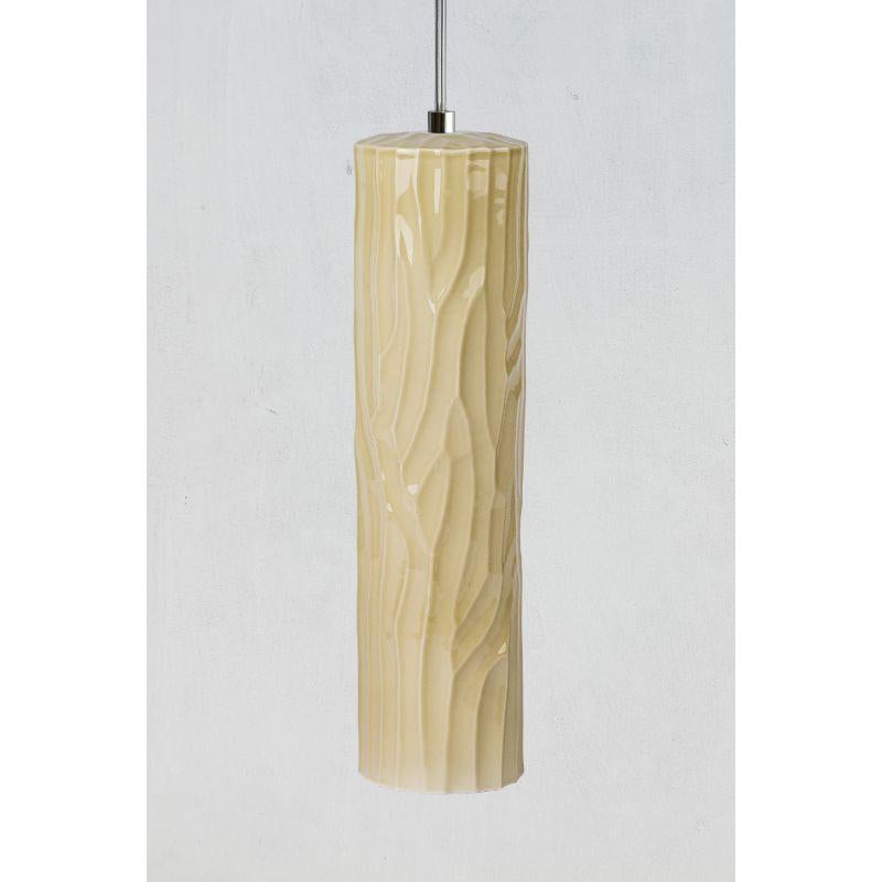 Range large pendant lamp with pale yellow glaze by WL CERAMICS
Design: Jonas Lutz
Materials: Porcelain, pale yellow glaze
Dimensions: H42 x Ø10 cm

Also available: in different colors (yellow, blue, dark brown), and in Small size.

All our