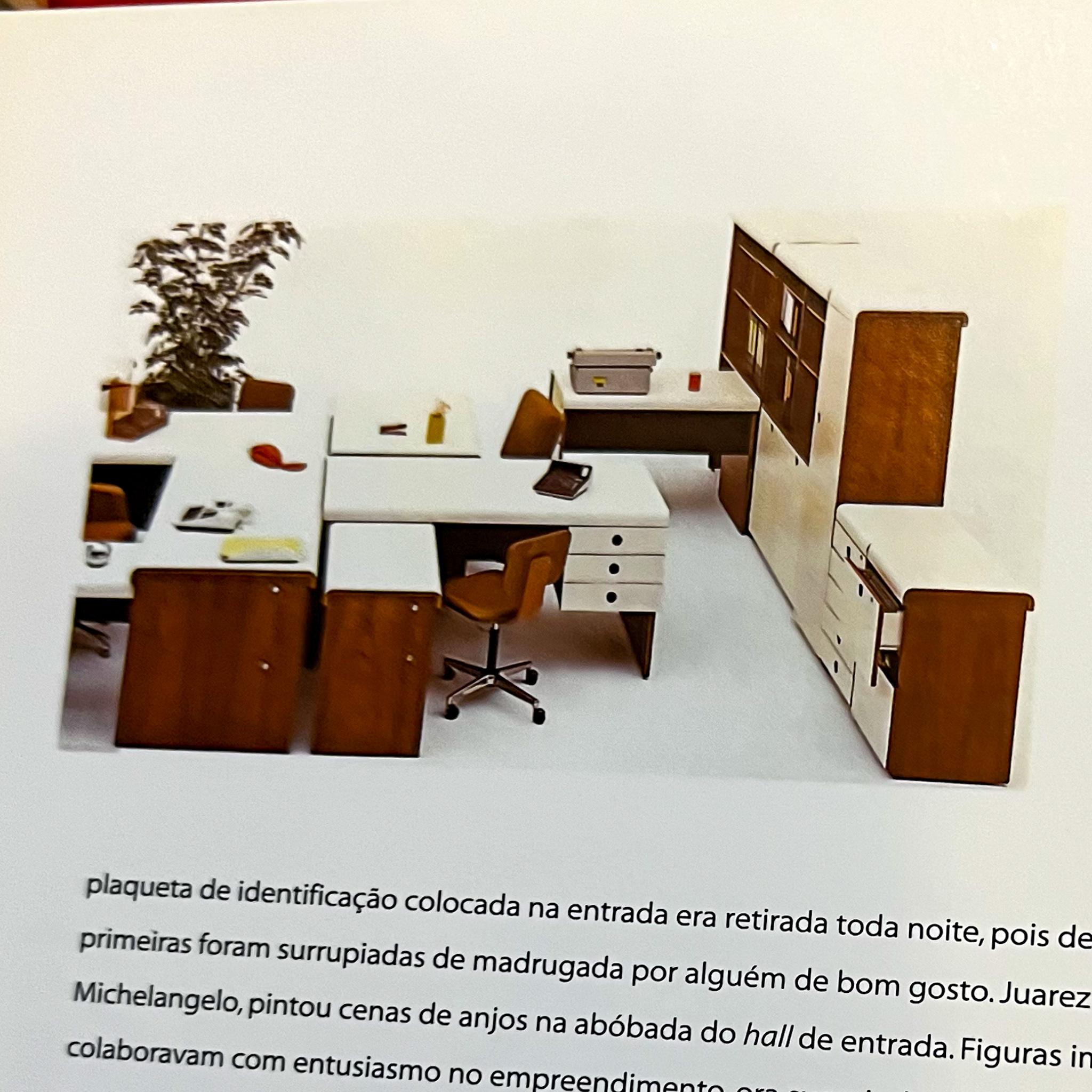 Midcentury Modern Desk in Hardwood & Floating Drawers by Sergio Rodrigues Brazil 2