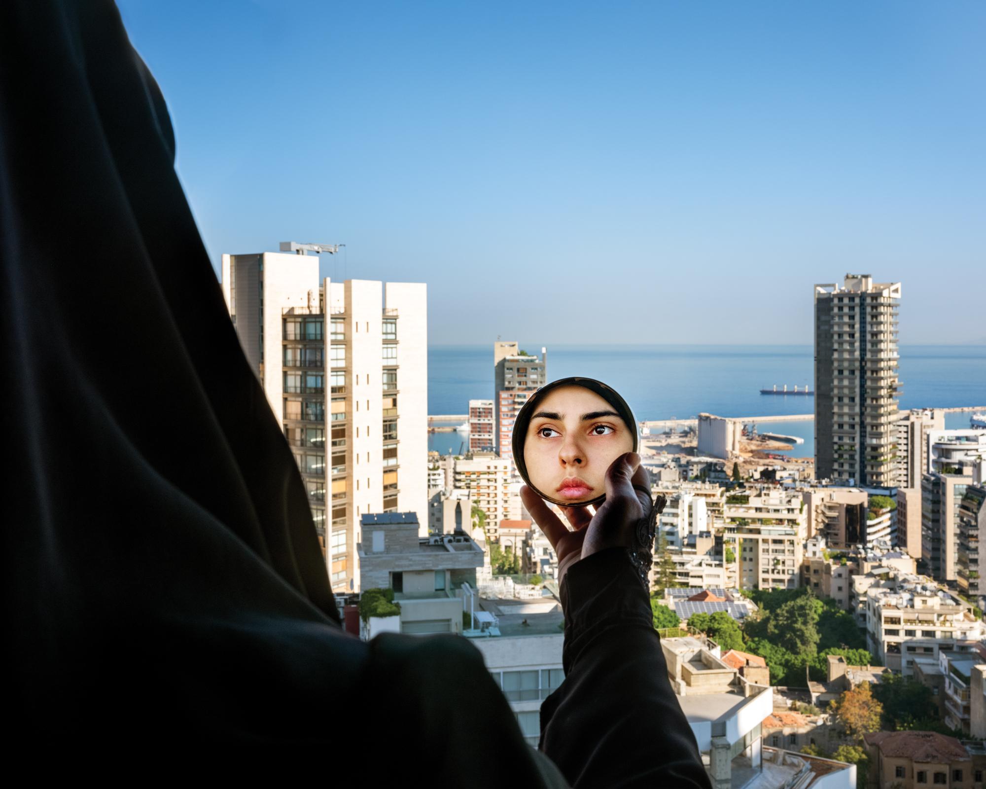 Rania Matar Portrait Photograph - RANIA MATAR. Alae (with the mirror), Beirut Lebanon, 2020