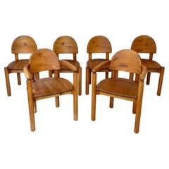 Ranier Daumiller Pine Dining Chairs, 1970's