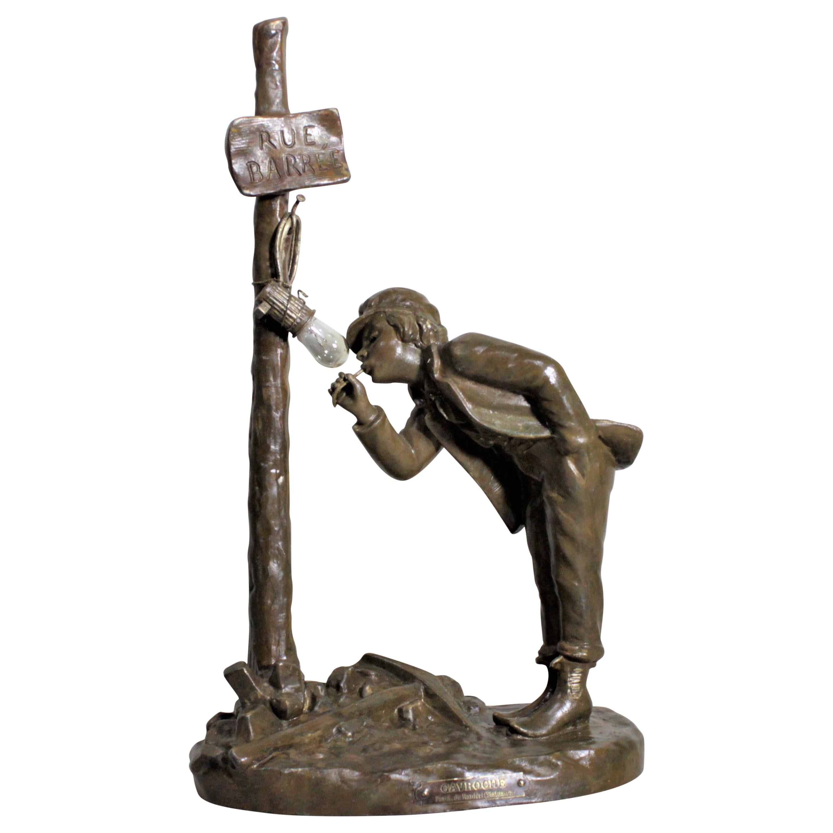 Ranieri Signed Antique French Cast Metal Figural Table Lamp For Sale at  1stDibs | ranieri sculpture casting, figural lamp