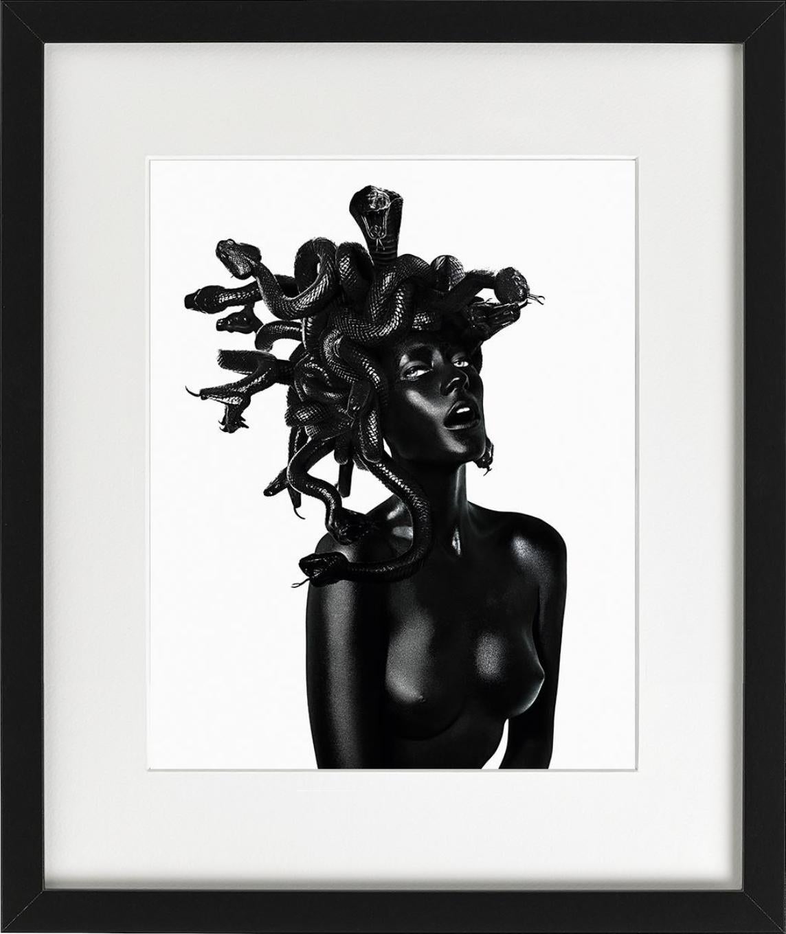  Dani Smith as Medusa - Portrait with snake hair, fine art photography, 2011 - Black Color Photograph by Rankin and Damien Hirst