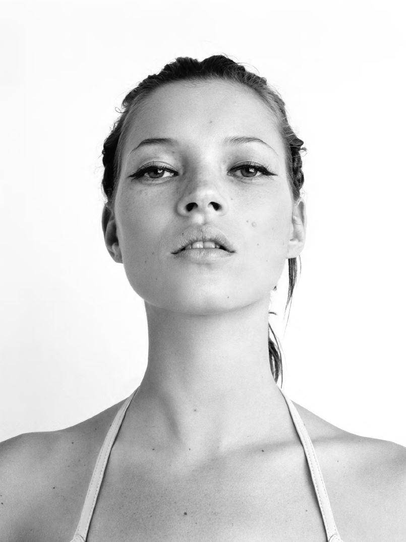 Rankin Black and White Photograph - Kate's Look - portrait of the supermodel Kate Moss, fine art photography, 1998