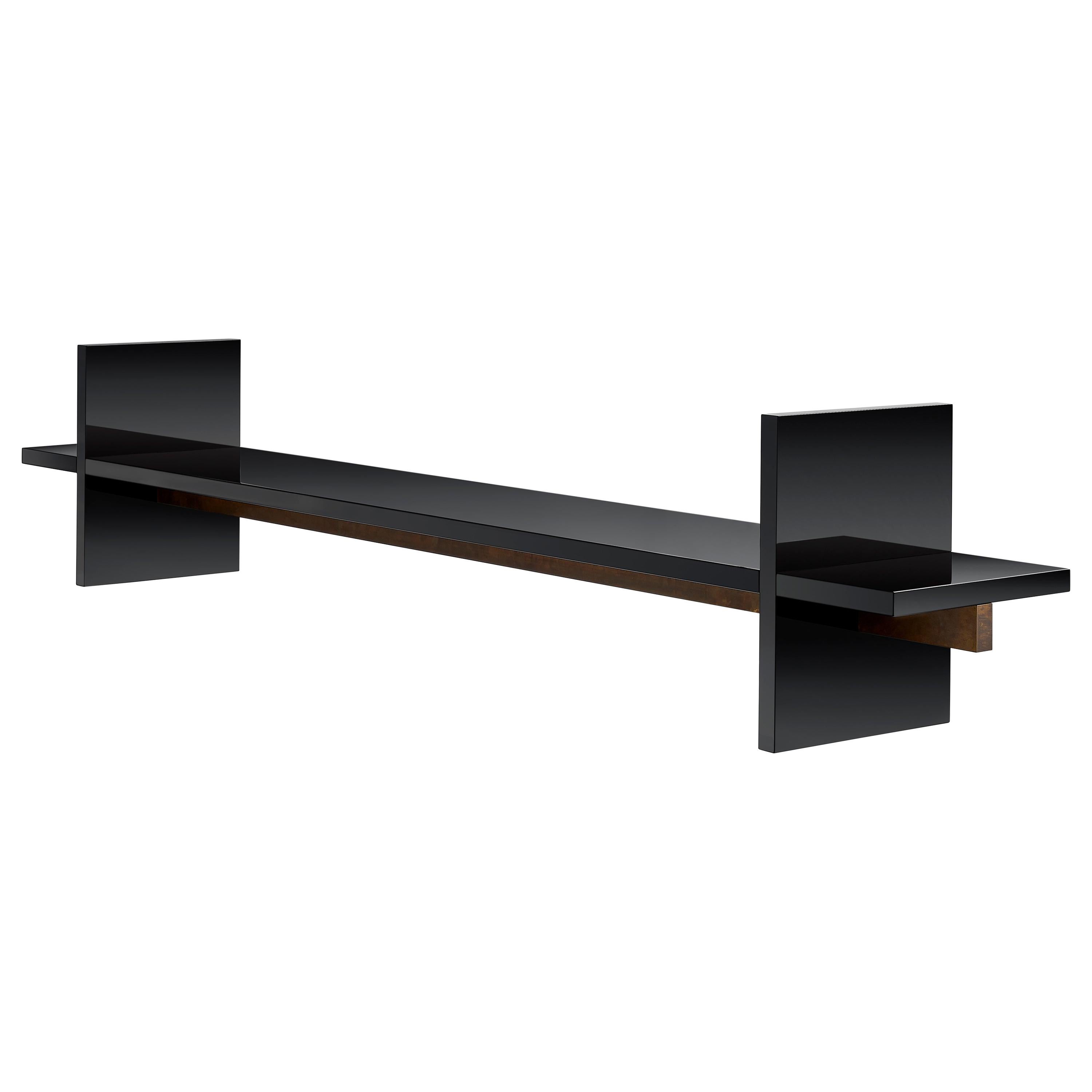 Ranya Sarakbi & Niko Koronis "NRB Bench" in Lacquer and Brass, Italy, 2019 For Sale