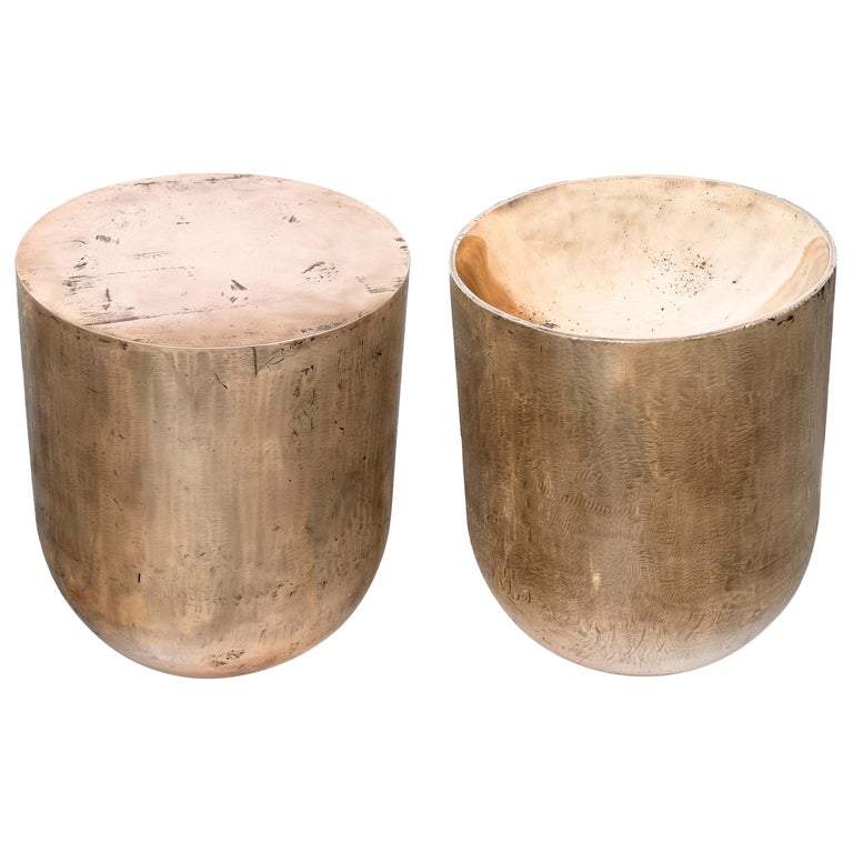 Ranya Sarakbi & Niko Koronis NRS Side Tables in Bronze, 2019