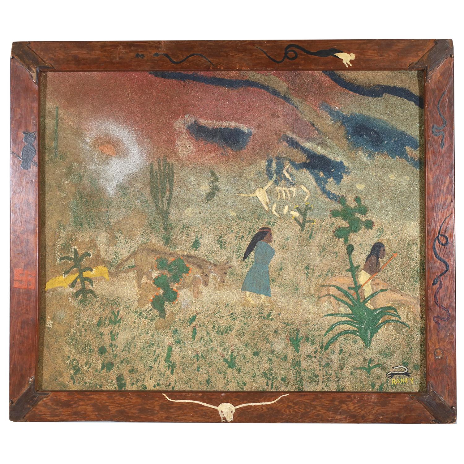 Wohnwagen – Painting von Ranzy - Chief Charging Skunk