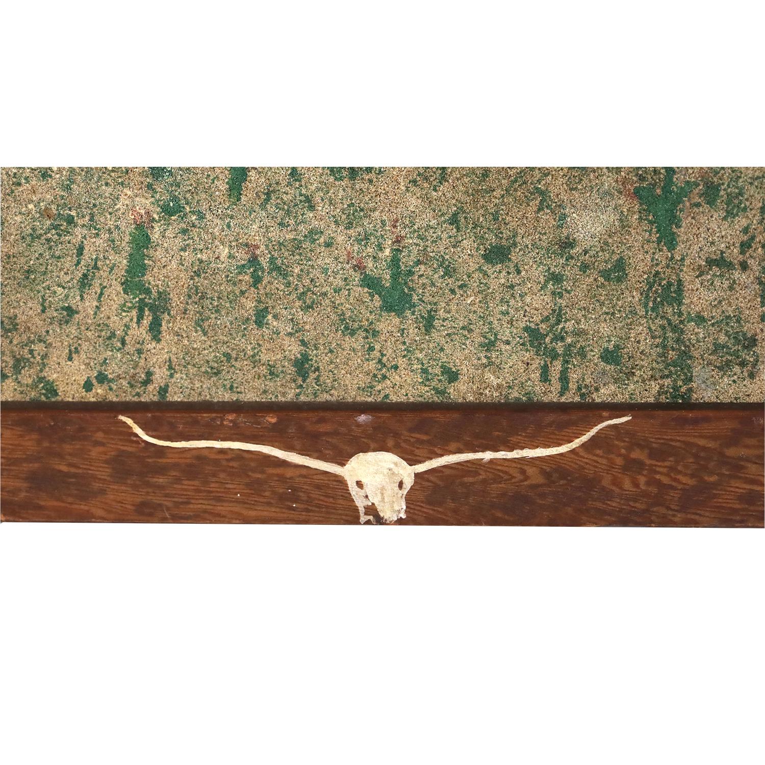 Wohnwagen (Braun), Figurative Painting, von Ranzy - Chief Charging Skunk