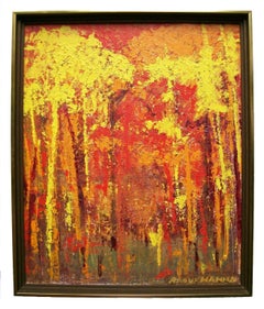 Raouf Hanna - Mid Century Expressionist Oil Painting - Framed - Signed - C. 1950