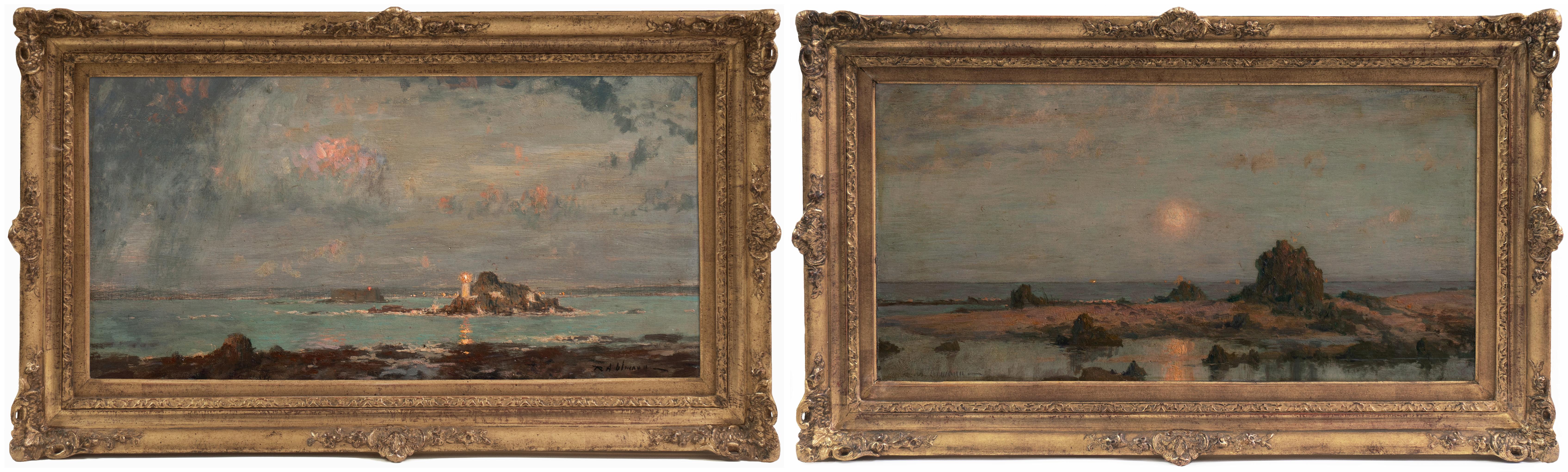 Rivière de Mon Paix', Pareja de finos óleos impresionistas franceses, Museo de Orsay - Painting de Raoul André Ulmann