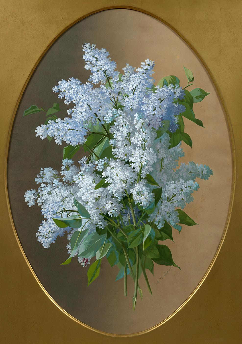 Raoul de Longpre Still-Life Painting - Lilacs