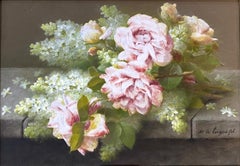 Bodegón con rosas rosas y lilas / Bodegón con rosas amarillas y lilas