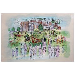 Raoul Dufy "Ascot" 1946 Serigrafia