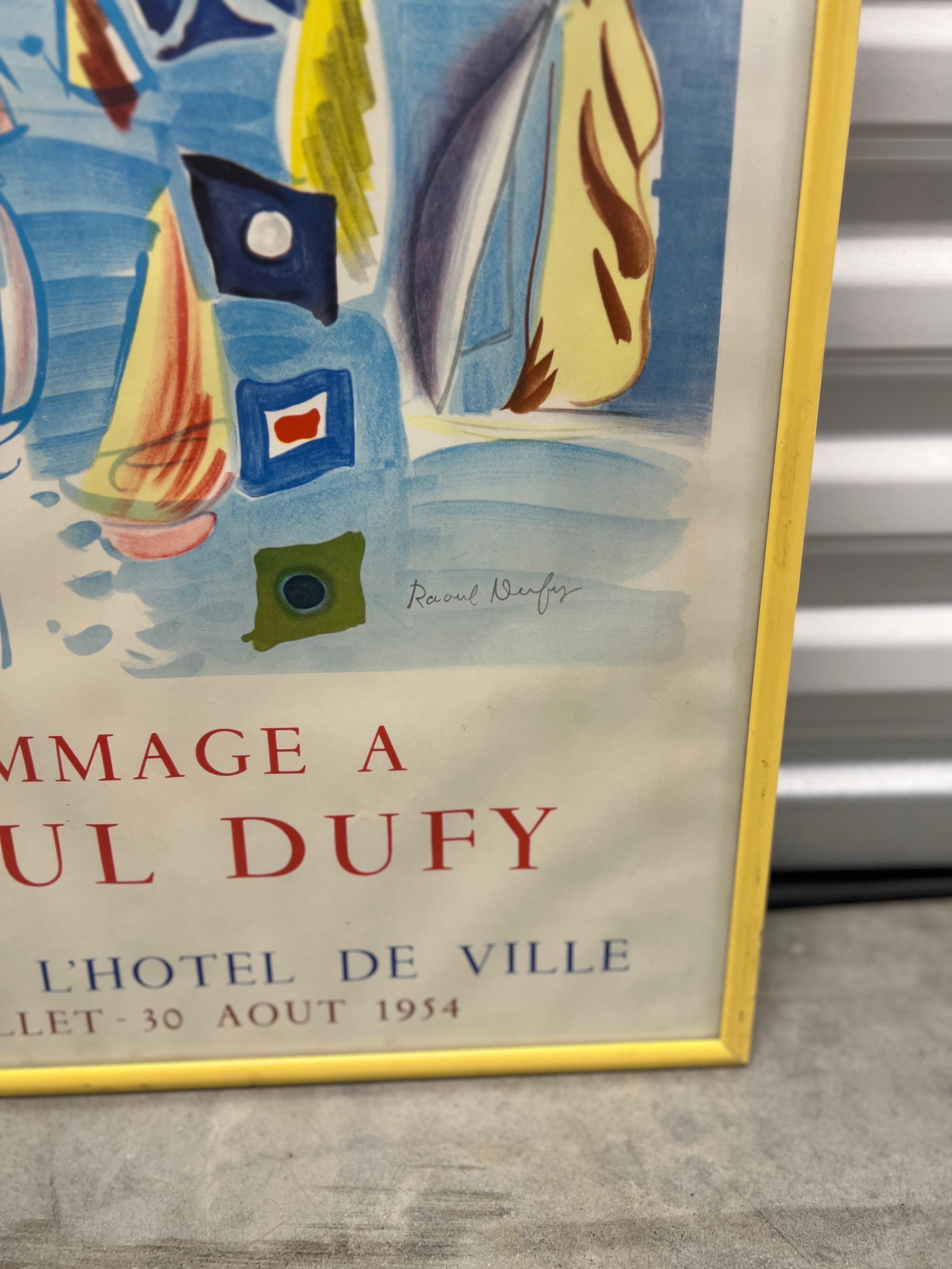 Paper Raoul Dufy Exhibition “Ville de Honfleur Hommage a Raoul Dufy” Circa 1954