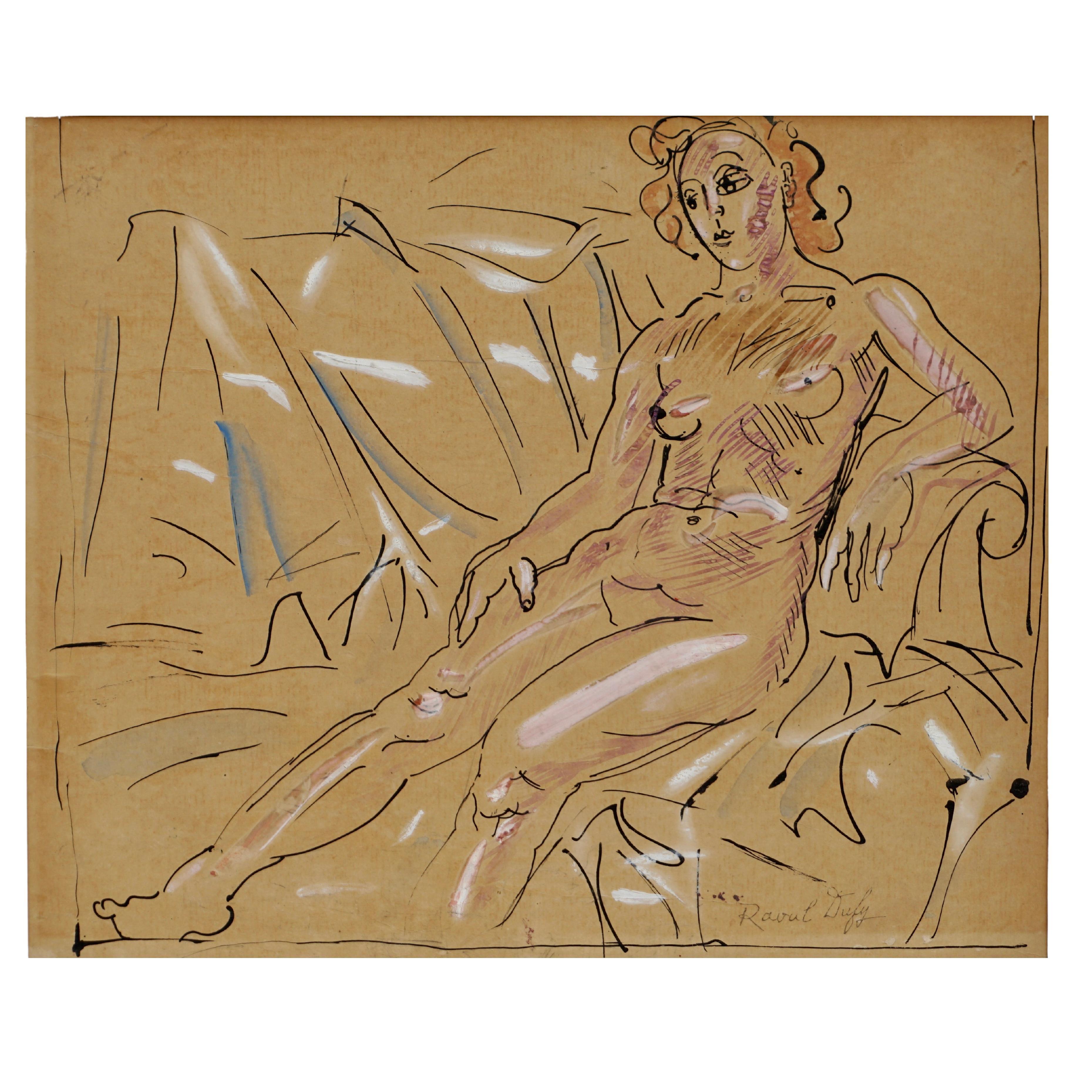 Raoul Dufy Fauvist Art Deco Nude Painting