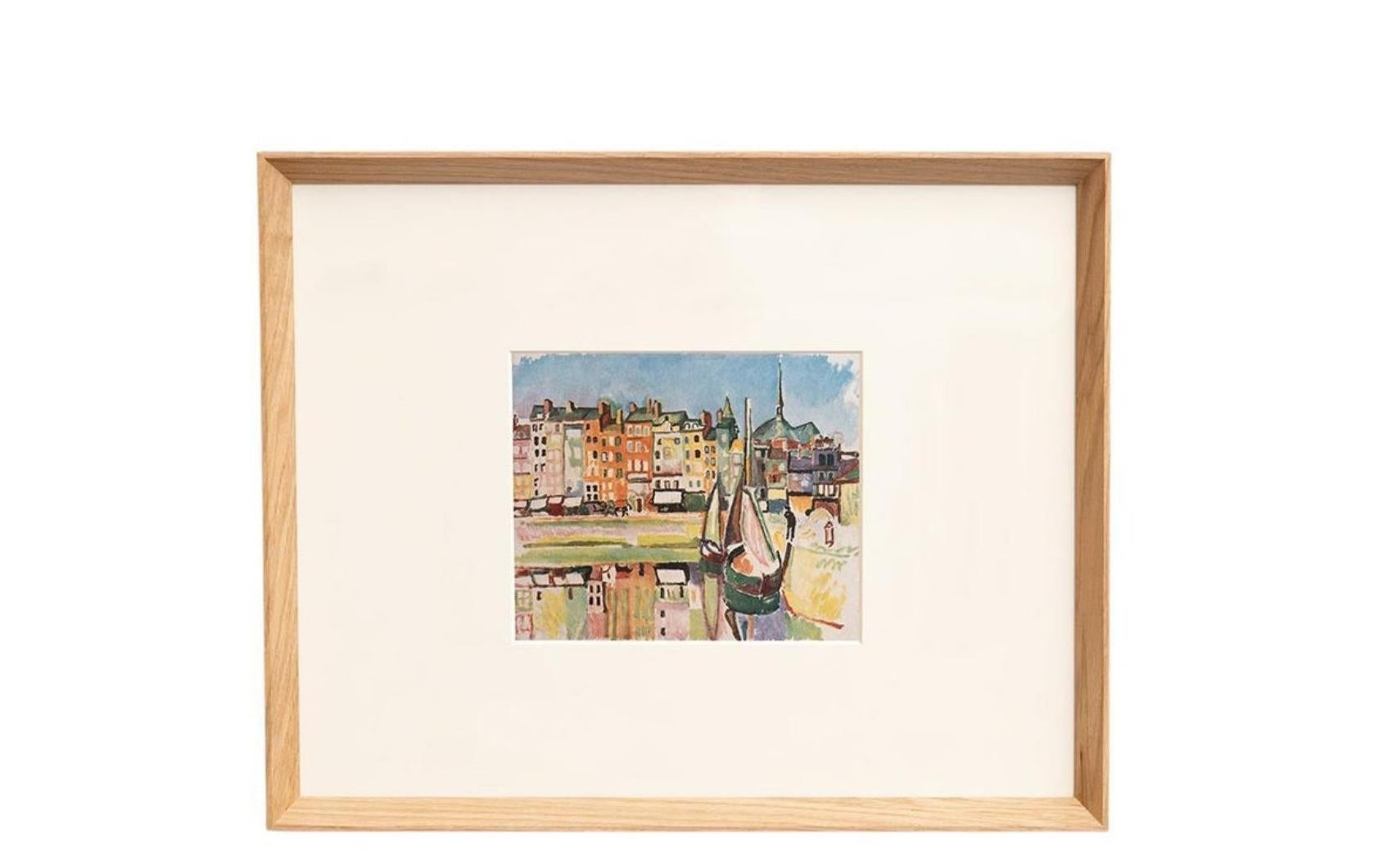 French Raoul Dufy Fauvist 1948 Color Cliché Print, Framed For Sale