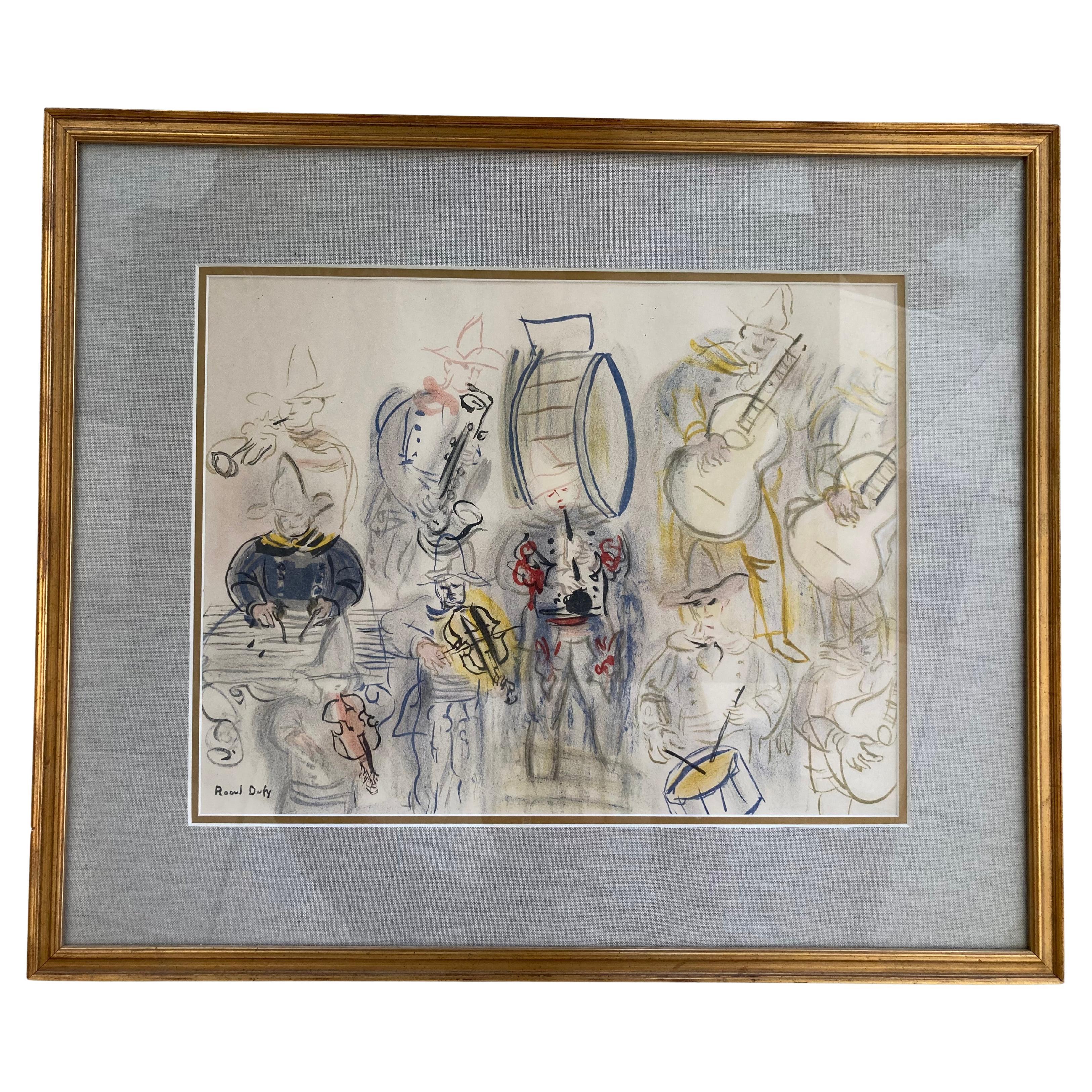 Raoul Dufy Hand Colored Illustration Pochoir From The Estate of CZ Guest