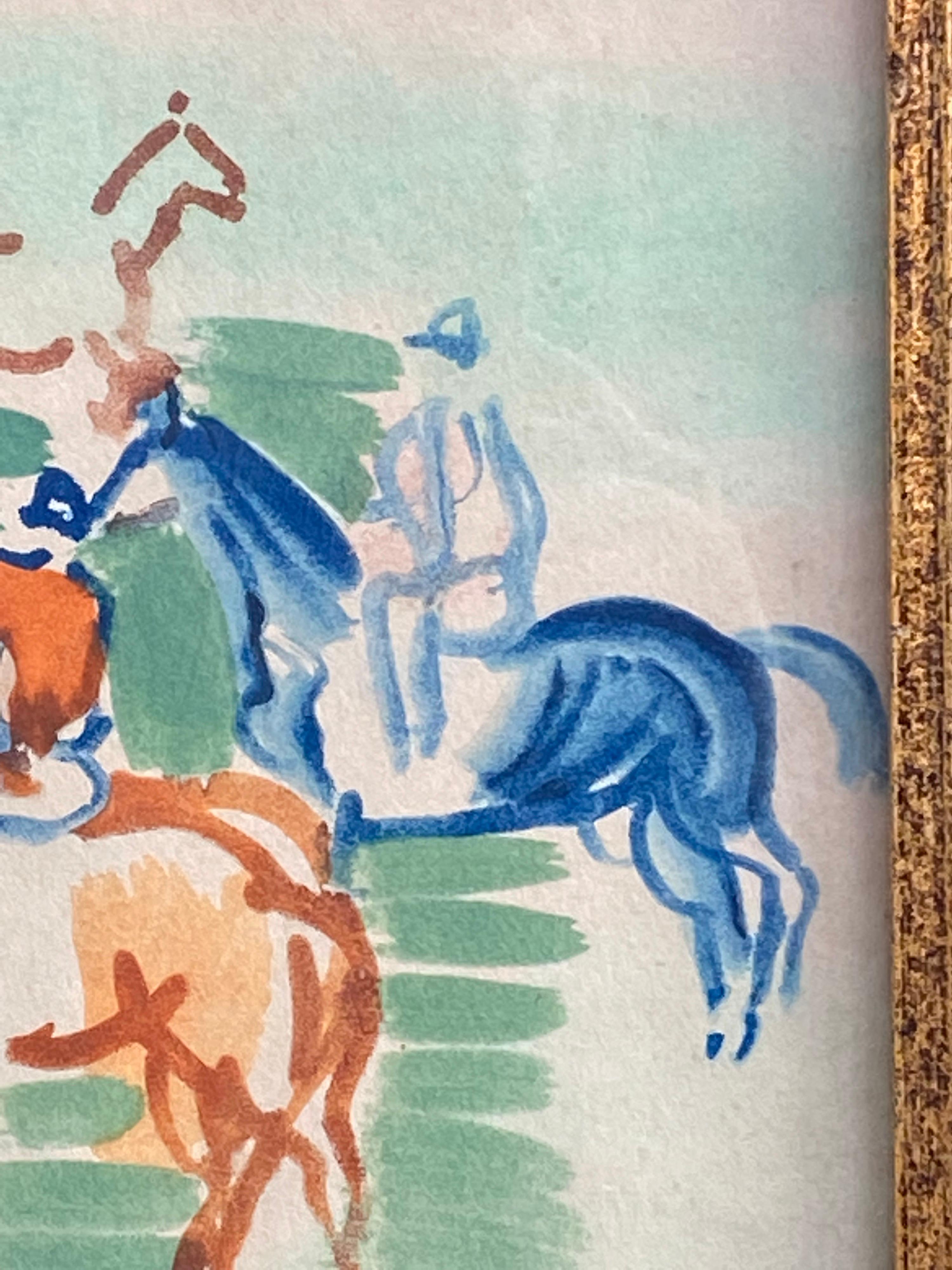 French Raoul Dufy Horses Litho